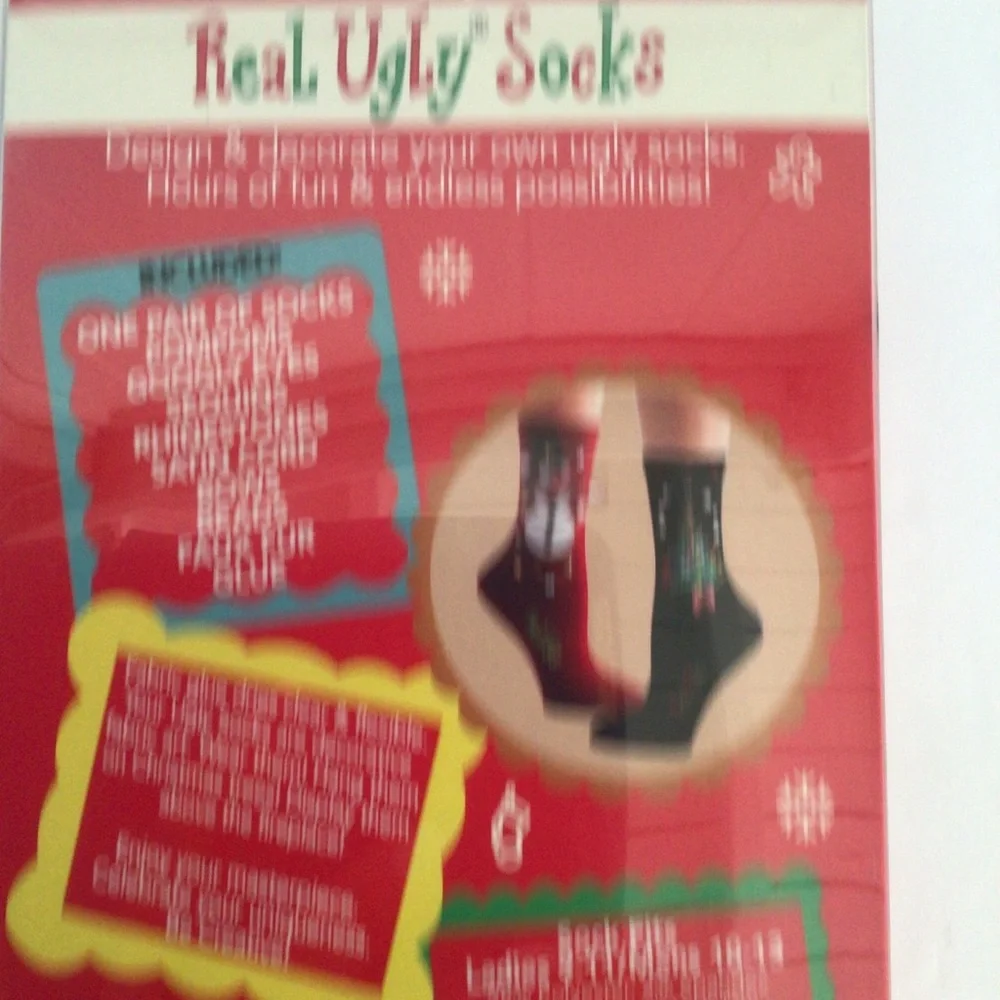 SOXLAND REAL UGLY DESIGN YOUR OWN CHRISTMAS SOCKS NWT